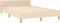 vidaXL - Bedframe - zonder - matras - 120x190 - cm - stof - crèmekleurig