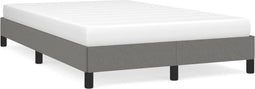 vidaXL - Bedframe - zonder - matras - 120x190 - cm - stof - donkergrijs