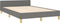 vidaXL - Bedframe - zonder - matras - 120x190 - cm - stof - donkergrijs
