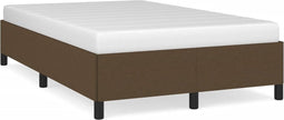 vidaXL - Bedframe - zonder - matras - 120x190 - cm - stof - donkerbruin