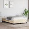 vidaXL - Bedframe - zonder - matras - 120x190 - cm - stof - crèmekleurig
