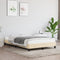 vidaXL - Bedframe - zonder - matras - 120x190 - cm - stof - crèmekleurig