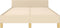vidaXL - Bedframe - zonder - matras - 120x190 - cm - stof - crèmekleurig