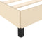 vidaXL - Bedframe - zonder - matras - 120x190 - cm - stof - crèmekleurig