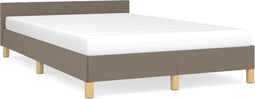 vidaXL - Bedframe - zonder - matras - 120x190 - cm - stof - taupe