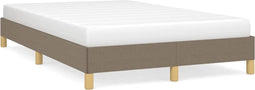 vidaXL - Bedframe - zonder - matras - 120x190 - cm - stof - taupe