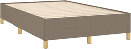 vidaXL - Bedframe - zonder - matras - 120x190 - cm - stof - taupe