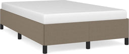 vidaXL - Bedframe - zonder - matras - 120x190 - cm - stof - taupe