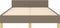 vidaXL - Bedframe - zonder - matras - 120x190 - cm - stof - taupe