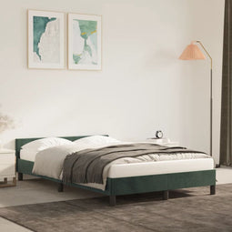 vidaXL - Bedframe - zonder - matras - 120x200 - cm - fluweel - donkergroen