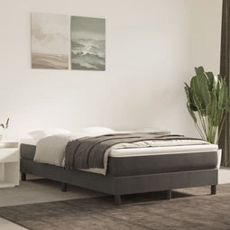 vidaXL - Bedframe - zonder - matras - 120x200 - cm - fluweel - donkergrijs