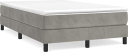 vidaXL - Bedframe - zonder - matras - 120x200 - cm - fluweel - lichtgrijs