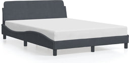 vidaXL - Bedframe - zonder - matras - 120x200 - cm - fluweel - donkergrijs