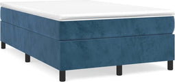 vidaXL - Bedframe - zonder - matras - 120x200 - cm - fluweel - donkerblauw