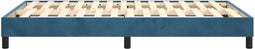 vidaXL - Bedframe - zonder - matras - 120x200 - cm - fluweel - donkerblauw