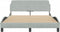 vidaXL - Bedframe - zonder - matras - 120x200 - cm - fluweel - lichtgrijs
