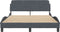vidaXL - Bedframe - zonder - matras - 120x200 - cm - fluweel - donkergrijs