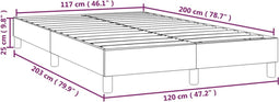 vidaXL - Bedframe - zonder - matras - 120x200 - cm - fluweel - zwart