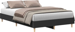 vidaXL - Bedframe - zonder - matras - 120x200 - cm - spaanplaat - zwart