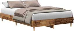 vidaXL - Bedframe - zonder - matras - 120x200 - cm - spaanplaat - bewerkt - hout