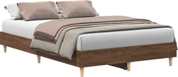 vidaXL - Bedframe - zonder - matras - 120x200 - cm - spaanplaat - bruin - eikenkleurig