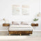 vidaXL - Bedframe - zonder - matras - 120x200 - cm - spaanplaat - gerookt - eiken