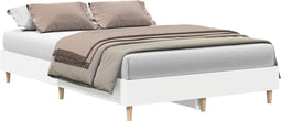 vidaXL - Bedframe - zonder - matras - 120x200 - cm - spaanplaat - wit
