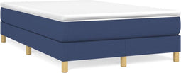 vidaXL - Bedframe - zonder - matras - 120x200 - cm - stof - blauw