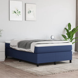 vidaXL - Bedframe - zonder - matras - 120x200 - cm - stof - blauw