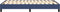 vidaXL - Bedframe - zonder - matras - 120x200 - cm - stof - blauw