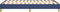 vidaXL - Bedframe - zonder - matras - 120x200 - cm - stof - blauw