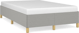 vidaXL - Bedframe - zonder - matras - 120x200 - cm - stof - lichtgrijs