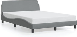 vidaXL - Bedframe - zonder - matras - 120x200 - cm - stof - lichtgrijs