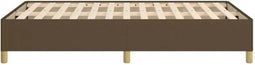 vidaXL - Bedframe - zonder - matras - 120x200 - cm - stof - donkerbruin