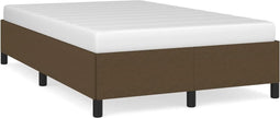 vidaXL - Bedframe - zonder - matras - 120x200 - cm - stof - donkerbruin
