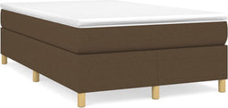 vidaXL - Bedframe - zonder - matras - 120x200 - cm - stof - donkerbruin