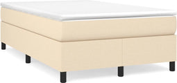 vidaXL - Bedframe - zonder - matras - 120x200 - cm - stof - crèmekleurig