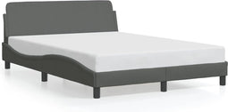 vidaXL - Bedframe - zonder - matras - 120x200 - cm - stof - donkergrijs