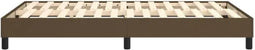 vidaXL - Bedframe - zonder - matras - 120x200 - cm - stof - donkerbruin