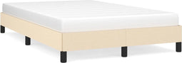 vidaXL - Bedframe - zonder - matras - 120x200 - cm - stof - crèmekleurig