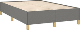 vidaXL - Bedframe - zonder - matras - 120x200 - cm - stof - donkergrijs