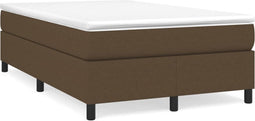 vidaXL - Bedframe - zonder - matras - 120x200 - cm - stof - donkerbruin