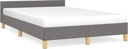 vidaXL - Bedframe - zonder - matras - 120x200 - cm - stof - donkergrijs