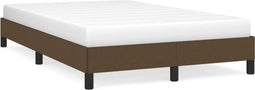vidaXL - Bedframe - zonder - matras - 120x200 - cm - stof - donkerbruin