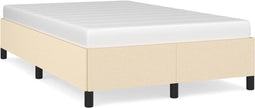 vidaXL - Bedframe - zonder - matras - 120x200 - cm - stof - crèmekleurig