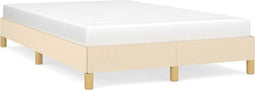 vidaXL - Bedframe - zonder - matras - 120x200 - cm - stof - crèmekleurig