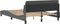 vidaXL - Bedframe - zonder - matras - 120x200 - cm - stof - donkergrijs