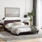vidaXL - Bedframe - zonder - matras - 120x200 - cm - stof - donkerbruin