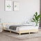 vidaXL - Bedframe - zonder - matras - 120x200 - cm - stof - crèmekleurig