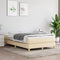 vidaXL - Bedframe - zonder - matras - 120x200 - cm - stof - crèmekleurig